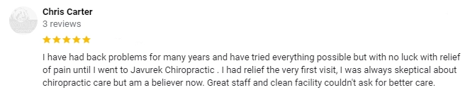 Chiropractic Belvidere IL Testimonial Chris C