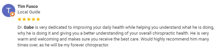 Chiropractic Belvidere IL Testimonial Tim F